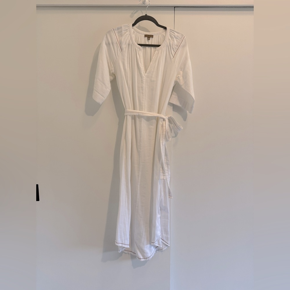 Lilla P white midi dress with pockets